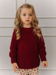 Вязаный джемпер, Бордовый