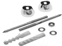 ЗУБР 14 мм, хром, набор для крепления раковин и писсуаров, Профессионал (44221)