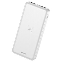 Внешний аккумулятор с беспроводной зарядкой Baseus M36 Wireless Charger Powerbank 10000mAh white