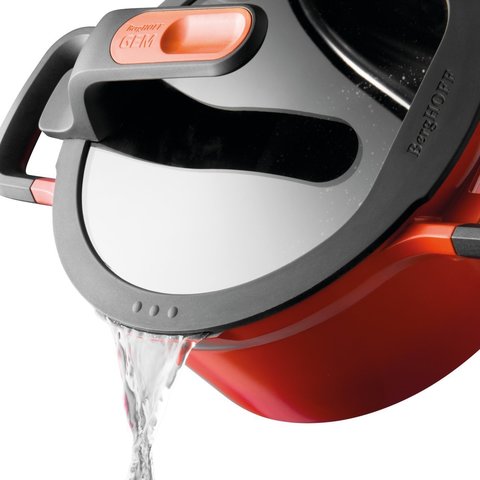 Кастрюля с крышкой 28см 7,3л Gem red