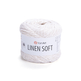 Пряжа YarnArt Linen Soft 7301 молочный