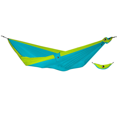 Картинка гамак туристический Ticket to the Moon compact hammock Turquoise/Fluo - 1