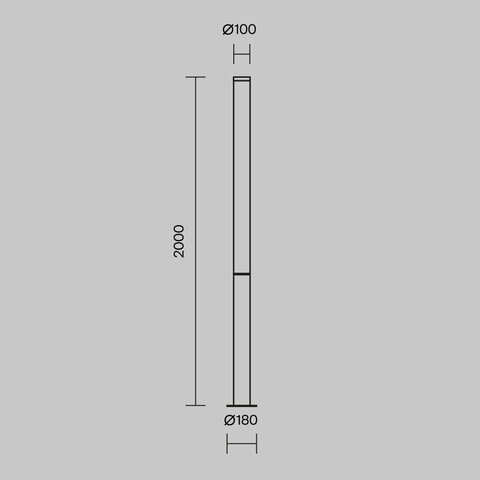 Ландшафтный светодиодный светильник Maytoni Ginza O041FL-L100B3K