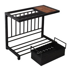 Мангал стационарный ЛОФТ со столиком и дровницей 930х510х1000 . BOYSCOUT