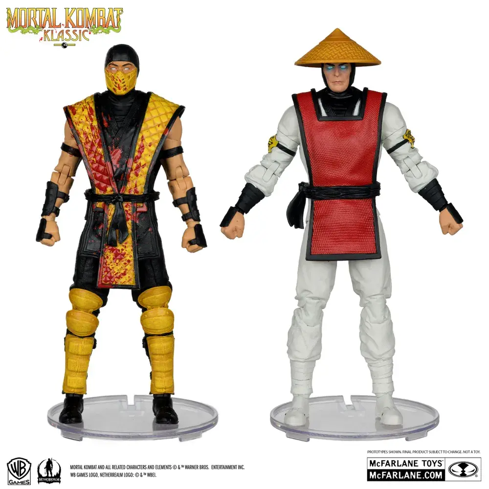 Фигурки Скорпион против Рейдена из игры Мортал Комбат Классик Mcfarlane