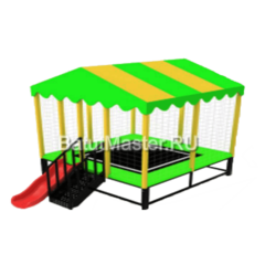 Батутная арена "Полянка" с крышей 3x2x3 м
