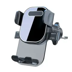 Держатель для машины, чёрный, для воздуховода, 360° вращение, стекло/пластик