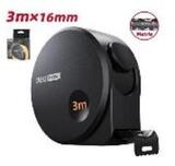 Рулетка "Home Series Black" Deli HT8316  3м х 16мм, эксклюзивный дизайн, корпус - высококачественный софттач пластик