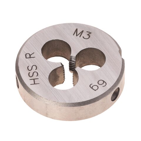 Плашка М 3,0х0,5 DINEN22568 HSS 6g 20х5мм Terrax by Ruko 237030TX