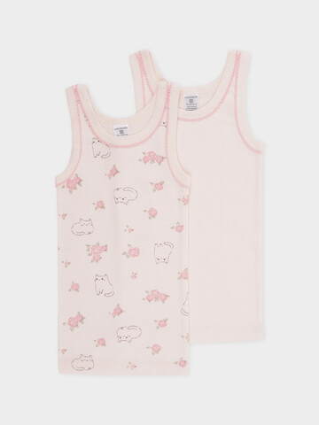 набор майка  для девочки  К 1181-2уп/светлый жемчуг,котики в цветах