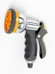 Пистолет для полива садовый разбрызгиватель (металл), 8 режимов Belamos (Беламос) YM7204D / насадка на шланг для полива