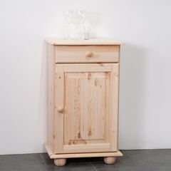 Тумба, 48х39х81, Лена, однодверная, из массива дерева, с ящиком, буфет для кухни, лак, Dipriz