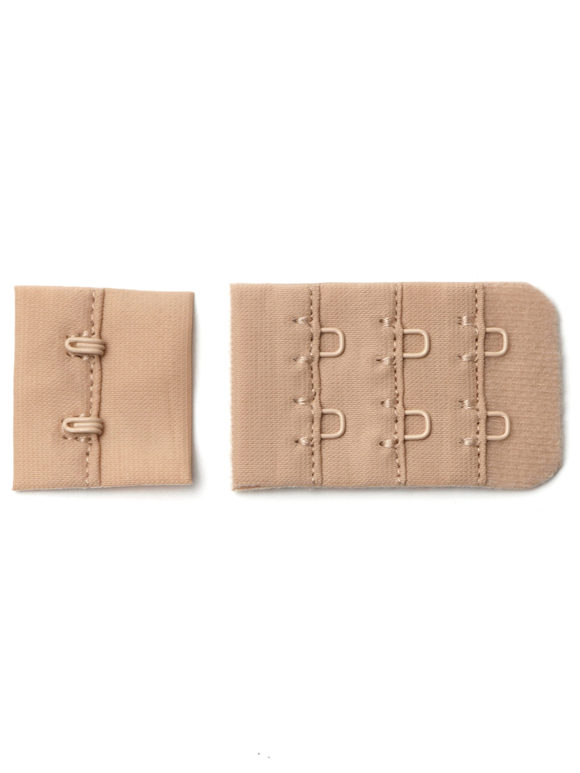 Застёжка для бюстгальтера телесная с розовинкой и крючками 2х3