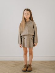 Кардиган с воротником, Бежевый