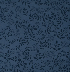 Атлас жаккард "Моар" веточки, 100 г/м2, ш. 150 см, т. синий