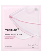 Medicube PDRN Pink Collagen Gel Mask укрепляющая гидрогелевая маска с ПДРН и коллагеном