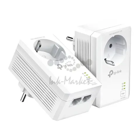 TP-Link TL-PA7027P KIT Комплект гигабитных Powerline-адаптеров AV1000 со встроенной розеткой