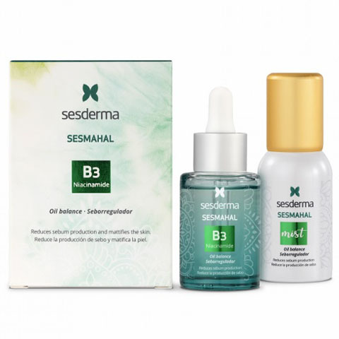 Sesderma SESMAHAL: Набор себорегулирующий: сыворотка + спрей-мист (B3 Niacinamide)