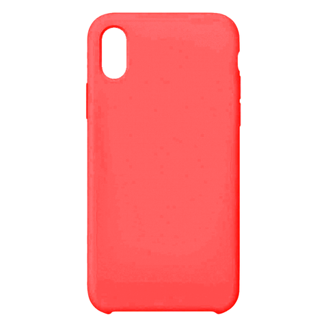 Силиконовый чехол Silicon Case WS для iPhone XR (Светло-красный)