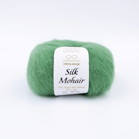 Пряжа Infinity Silk Mohair 8244 зеленое яблоко