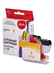 Струйный картридж Sakura LC3617Y для Brother MFC-J2330DW, J2730DW, J3530DW, J3930DW, пигментный тип чернил, желтый, 10 мл., 550 к.