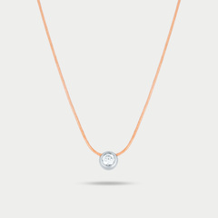 Колье золотое с фианитом