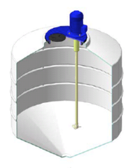 Емкость ФМ 500 белый в обрешетке с пропеллерной мешалкой ЭкоПром ФМ/ЦКТ 500 л. вертикальная конусообразная (990x990x1540см;60кг;Белый) - арт.557277