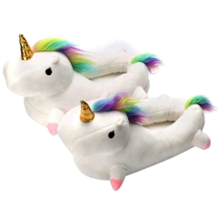 Тапки Единороги с головой белые