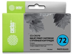 Картридж струйный Cactus CS-C9370 №72 фото черный (130мл) для HP DJ T610, T620, T770, T1100, T1100, T1120, T1200