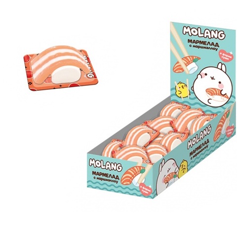 MOLANG Мармелад с маршмеллоу в форме суши 1кор*12бл*20шт, 15г.