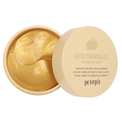 Petitfee Патчи гидрогелевые с золотом и экстрактом улитки - Gold&snail hydrogel eye patch, 60шт