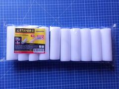 STAYER ПОРОЛОН, 35 х 110 мм, бюгель 6 мм, для водоэмульсонных, акриловых красок и эмали, малярный мини-ролик (0531-11) (10 штук)