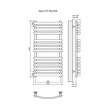 Полотенцесушитель электрический Terminus Капри П18 500x1326, ТЭН HT-1 300W, левый/правый