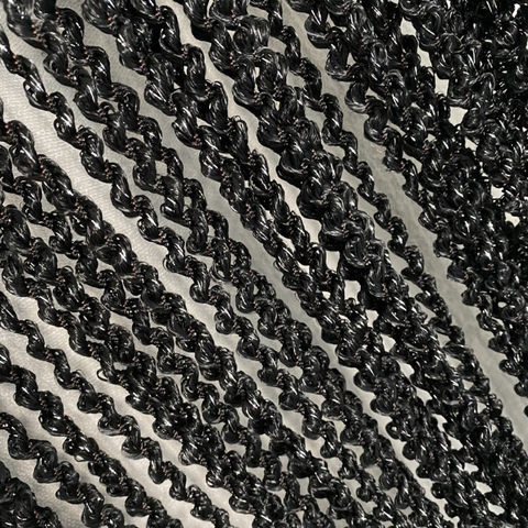 Нитяные шторы спираль - черные. Ш-300 см., В - 280 см. Арт.: 9
