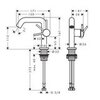Hansgrohe 73320670 Tecturis S Смеситель для раковины, однорычажный, Fine 110 CoolStart с клапаном push-o