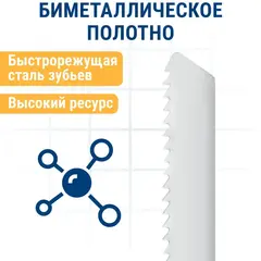 Пилки для лобзика по стали ПРАКТИКА тип T318BF 132 х 110 мм, быстрый рез, BIM (2шт.) (038-760)