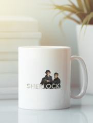 Кружка с рисунком Шерлок (Sherlock, Бенедикт Камбербэтч) белая 0012