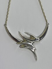 Молния (колье из серебра)