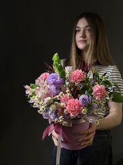 Цветы в коробке « Акварель чувств»