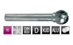 Бор-фреза твердосплавная D(KUD) 6,0x5,4x45x6мм HM ALU Ruko 116041A