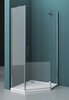 BelBagno KRAFT-P-1-80-C-Cr-R Душевой уголок пятиугольный.  Одна распашная дверь. Стекло 6 мм, прозрачное, хром, правосторонняя