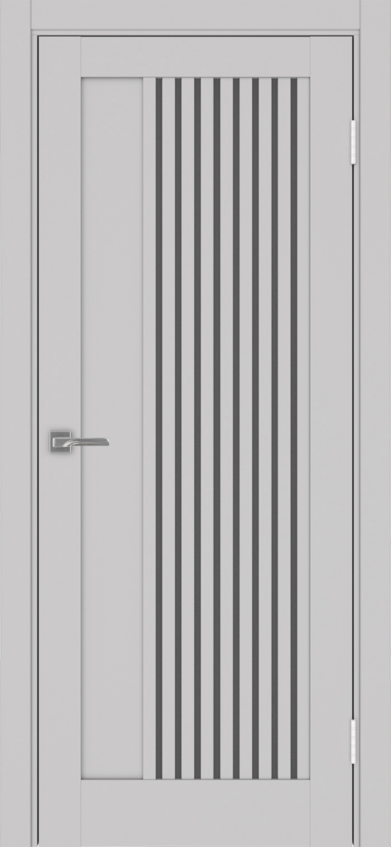 Дверь межкомнатная Оптима Порте Турин 544.12, цвет пепельный, экошпон, стекло графит