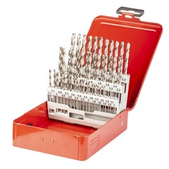 Набор сверл по металлу 1-5,9мм 50шт DIN338 HSS-G 118° (мет. кейс) Ruko 214217(K)