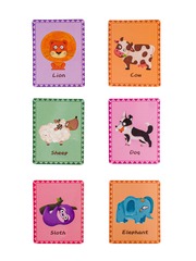 Развивающие магнитные карточки SHAPES PUZZLE в жестяной коробке LOVELY ANIMALS набор МИЛЫЕ ЖИВОТНЫЕ - 50 элементов