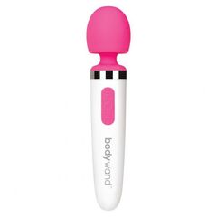 Розово-белый перезаряжаемый жезловый вибратор Aqua Mini Rechargeable - 