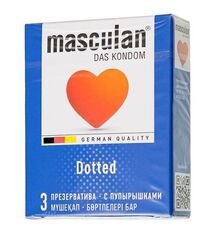 Презервативы с пупырышками Masculan Dotted - 3 шт. - 