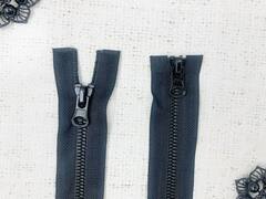 Молния трактор литая Т5, L 80 см, 2 бегунка, чёрный