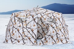 Зимняя палатка шестигранная Higashi Winter Camo Yurta Pro трехслойная