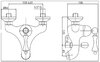 Cezares MARGOT-VDPM-01-Bi MARGOT-VDPM-01-Bi Напольный смеситель для ванны однорычажный с ручным душем, исполнение хром, ручка белая