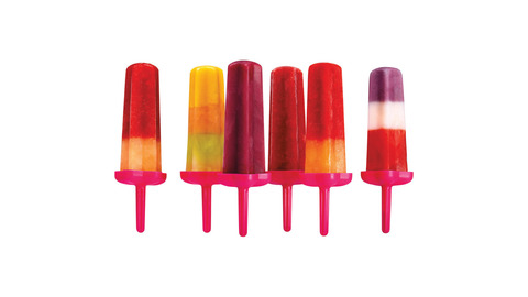 Набор формочек для мороженого на палочке 6шт 120мл Tovolo Звёздочка розовый